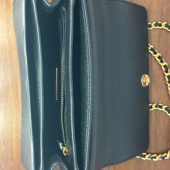 Tory Burch Britten Black Crossbody Bag with Gold Chain - Picture 6 of 6
